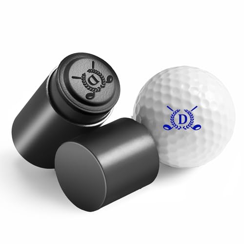 Joomsical Golf Ball Stamp Self-Inking Reusable Golf Ball Stamp Marker Identify Golfing Stamper for Golfers Dads Retiremen(Letter D)