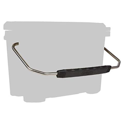 Grizzly 15 Carry Handle | Stainless Steel with Molded Rubber Handle | Cooler Accessory for Grizzly 15 | Stainless/Black Cover