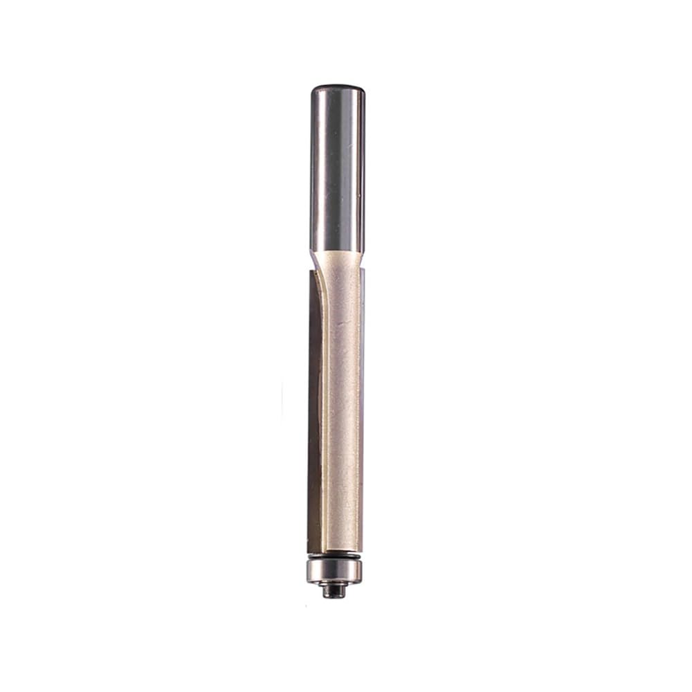 Flush Trim Router Bit, Extra Long Top and Bottom Bearing Guided Trimmer Router Cutter for Woodworking Milling Cutting, 1/2 x 1/2 x 2