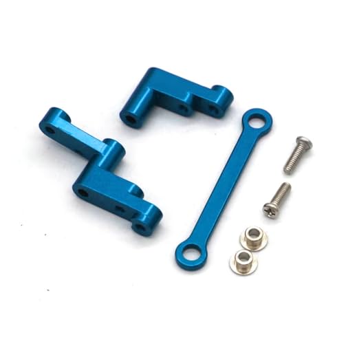 Rc Special Connecting Rod for MJX for Hyper Go H16 16207 16208 16209 16210 1/16 Aluminum Alloy Steering Tie Rod Assembly RC Car Parts and Accessories Upgrades Replacement(Blue)