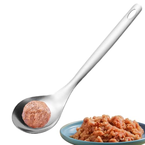 Cuchara de albóndigas - herramienta de volcado de metal, herramienta moldeadora portátil, forma antiadherente duradera con mango cómodo | Bolas de arroz, crema de gelatina, postre, para usar