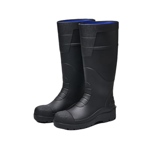Beezdeyi Puncture-Proof Tall Dielectric Boots, PVC Tall Safety Protective Footwear Non-Slip, 20KV Outdoor Dielectric Boots for Electrical Work, Seamless Waterproof Protective-Safety-Shoe(US7)