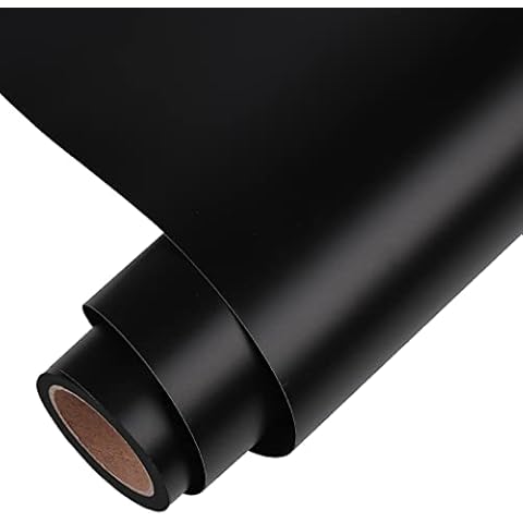 VINYL FROG Black Self Adhesive Vinyl Roll Matte Permanent Vinyl 12''x5ft Craft Vinyl for Mug, Cup, Window & Home Deco,and other DIY projects Cover