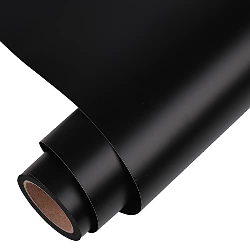 VINYL FROG Black Self Adhesive Vinyl Roll Matte Permanent Vinyl 12x5ft Craft Vinyl for Mug Cup Window & Home Deco and Other DIY Projects