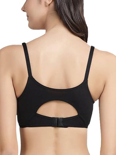 Image of Inner Sense Organic Cotton Bamboo Nursing Bra for Women I Overlap Feeding Bra with High Coverage and Wire-Free Design I Sleep Maternity Wear Without Padding