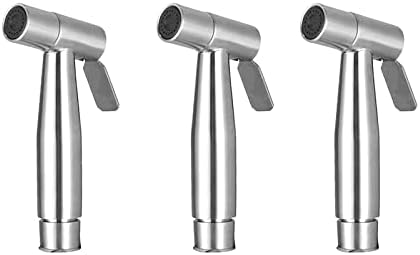 KIKitchen 3Pcs Handheld Bidet Sprayer Head for Toilet, Toilet Bidet Spray Adjustable Adjustable Water Pressure Control, Hand held Jet Sprayer Stainless Steel Spray for Feminine Wash,Pet Wash