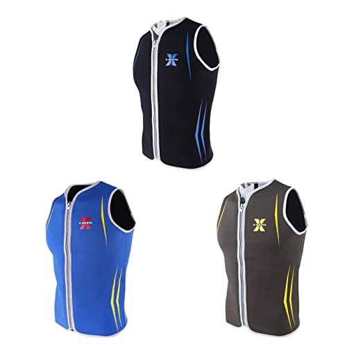 Chaleco de Neopreno para Hombre, Traje de Buceo, Chaqueta para Nadar con Cremallera Frontal Suave, Color Negro, Talla L miniatura 4