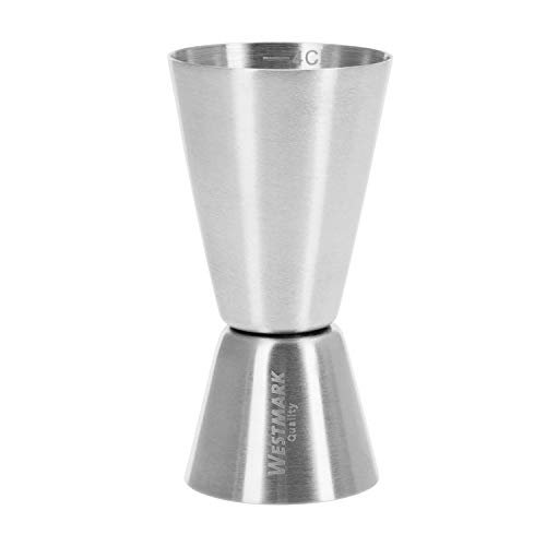 Westmark Kleiner Messbecher/Barmaß, Jigger für Cocktails, 2 Maßeinheiten: 2/4 cl, Rostfreier Edelstahl, Silber, 62772260