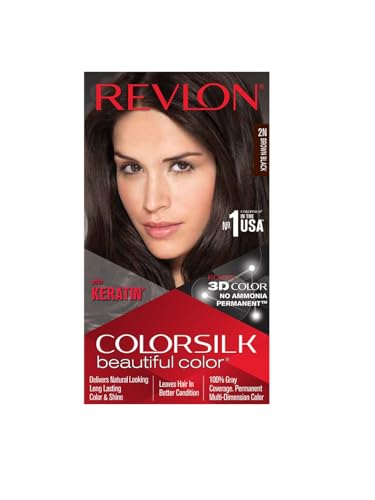 Revlon Colorsilk Hair Color, Ammonia Free Brown Black 2N (40ml)