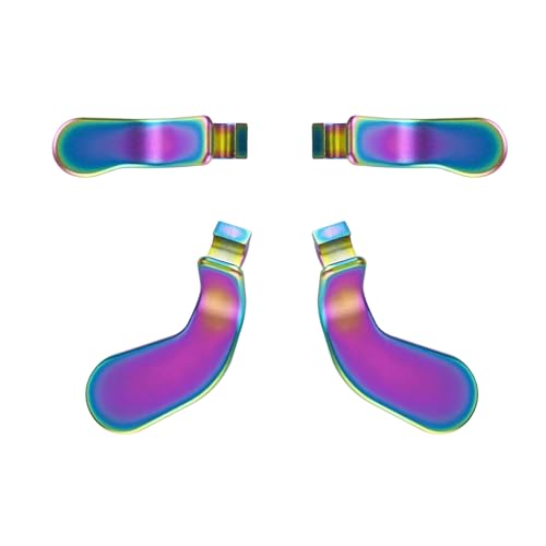 Image of 4 Pcs Elite Control Paddles for Xbox One Elite Controller, Elite Controller Metal Paddles for Xbox One Elite Series 2 /Elite 2 Core Controller, Paddles for Xbox Elite Series 2 Controller(Rainbow)