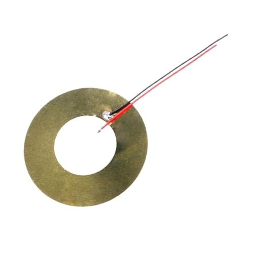 WUZDPRCJ 5Pcs Piezoelectric Piezo Ceramic Wafer Plate Dia 50mm for Buzzer Loudspeaker Sensor with Wire
