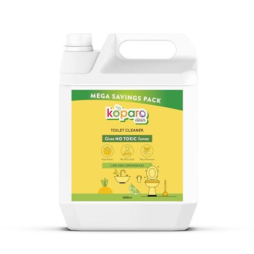 Image of Koparo Toilet Cleaner Liquid | 5 Litre | Removes Limescale And Tough Stains | Plant Based And Non Toxic | Long Lasting Freshness | 800Ml X 2 Packs