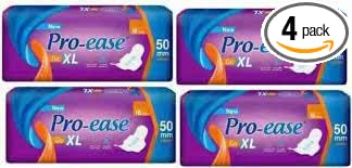 Pro Ease Go Long XL 6+6+6+6 Sanitary Pad (Pack of 4)