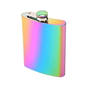 Hip kolven, roestvrij staal draagbare milieubescherming plastic cover, zilver 10oz