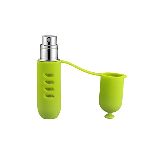 Yeejok 5ml Refillable Perfume Atomizer for Travel, TSA-Approved Portable Mini Empty Cologne Spray Pump Bottle Pocket Size Perfume Container for Men and Women, Green