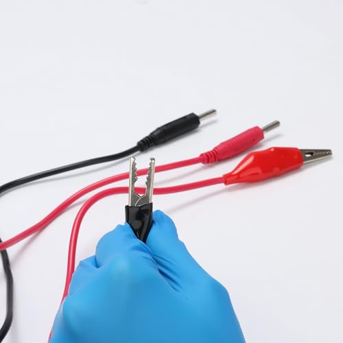 Image of stonylab 33-inch Alligator Clip to Spade Lug Test Leads, 6-Pack with Insulated Clips and Spade Plug