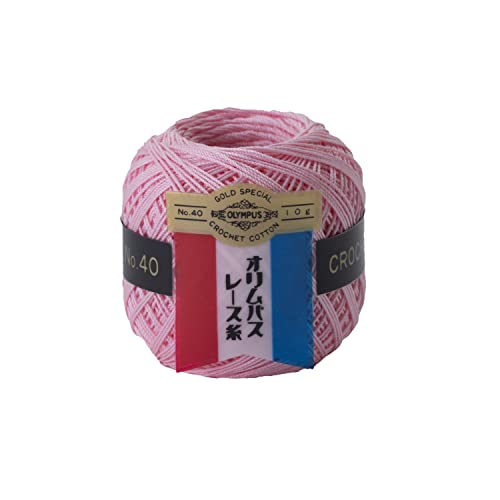 オリムパス製絲 金票 レース糸 #40 Col.102 ピンク系 10g 約89m