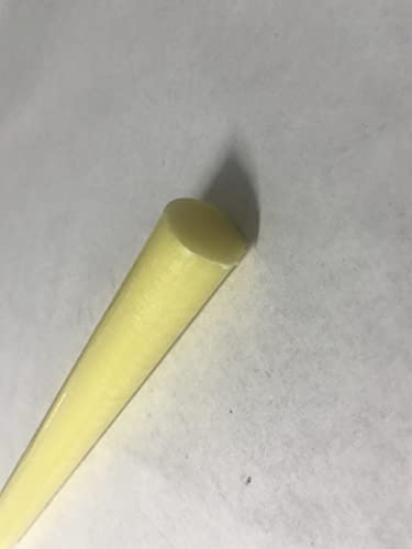 Image of Cast Nylon Plastic Rod 5 /8 inch OD x 12 inch Length - Yellow Color