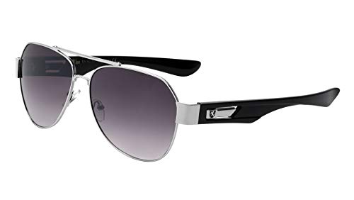 Khan Turbine - Thick Temple Classic Aviators Sunglasses