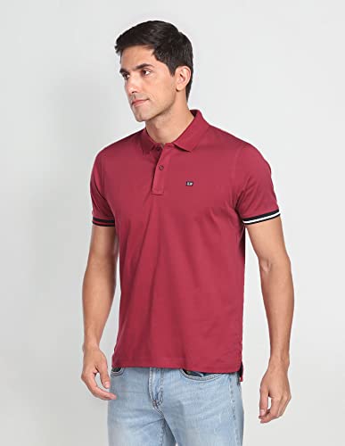 Image of Arrow Men's Cotton Solid Regular Fit Polo Shirts