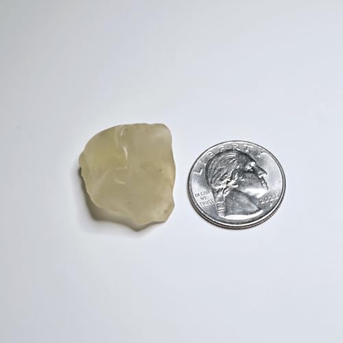 Image of Libyan Desert Gold Tektite 8.96g, Extremely Rare Meteorite Impact Glass, 1pc 26mm Natural Specimen, Found in Only in Egypt ID#HH