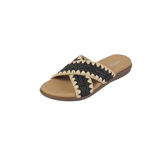 Image of Metro Women's Stylish Cross Strap Slides