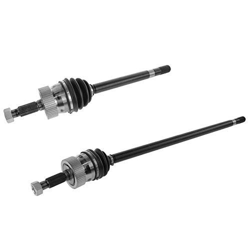 Image of TRQ Front Driver and Passenger Side CV Axle Shaft Assembly Set Neoprene Boots Moly Greased Compatible with 1993-1998 Jeep Grand Cherokee