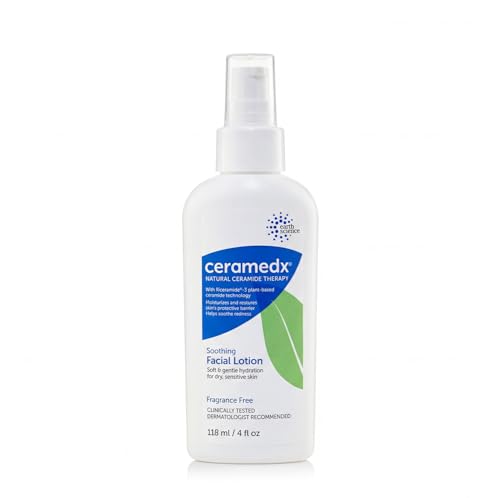 Ceramedx – Soothing Facial Lotion | Natural Ceramide Lotion for Dry, Sensitive Skin | Cruelty Free, Vegan & Fragrance Free | 4 fl oz