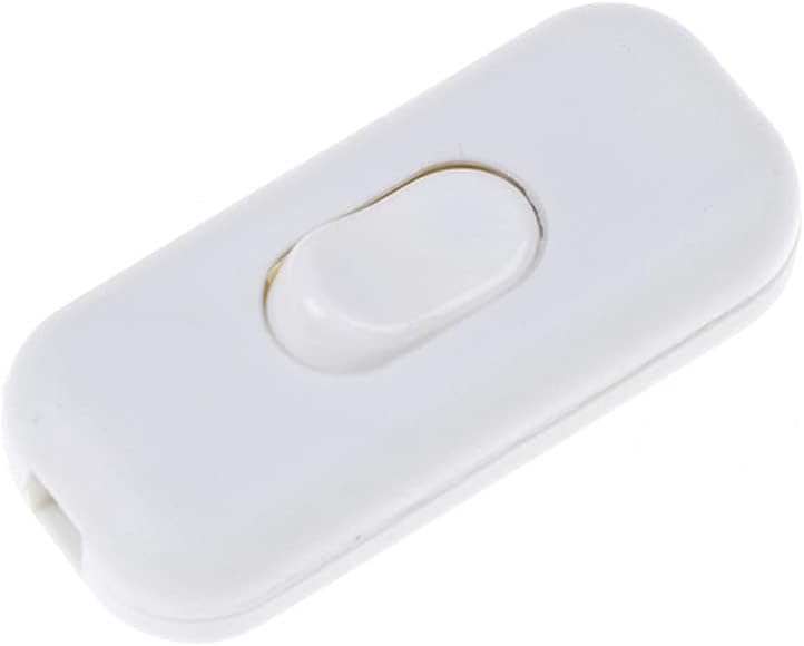 Light Switch AC 0-250V 6A Inline ON/OFF Table Desk Lamp Cord Cable Toggle Rocker Switches control for LED lighting-White