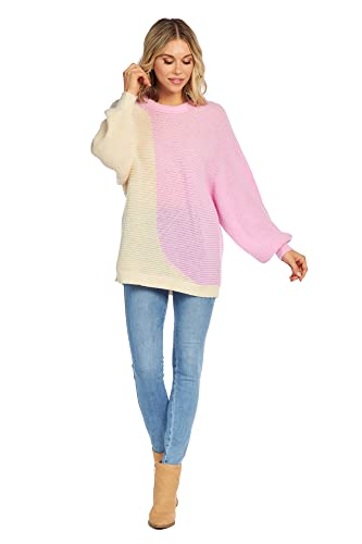 Image of Mud Pie Women's Maple Womens Colorblock Oversize Sweater