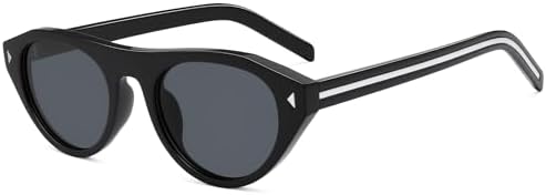 VANLINKER Retro Small Oval Sunglasses for Women Men Trendy Narrow...