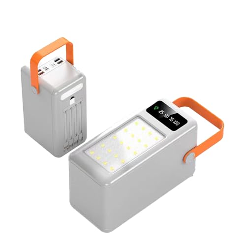 80000mAh Power Bank for Outdoor Camping Portable Charger with 8 Output& 3 Input External Battery with LED Display for phones Tablets(Size:80000 mAh,Color:Black)