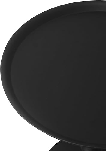 Miniatura 6 de Paquete de 2 mesas auxiliares de hierro para sofá, mesa auxiliar redonda de café, diseño contratado, construcción resistente para sala de estar y