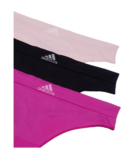 Image of adidas womens Seamless Thong Underwear 3-pack