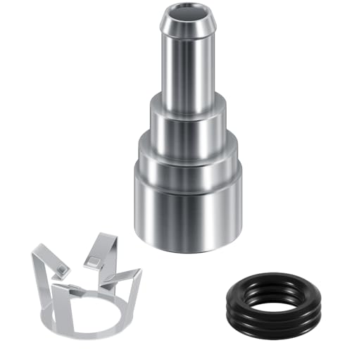 800-409HP Coolant Connector HVAC Heater Hose Connector, 3/4In Tube x 5/8In Hose, Stainless Steel, Fit for Chevy GMC Ford Silverado Tahoe Sierra Yukon Escalade, Replace 15792820, 800409, 15151875