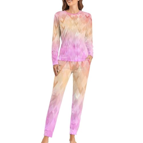 Pyjama rose géométrique femme pour des soirées cocooning et nuits douces