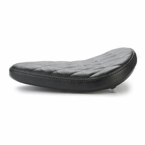 Asiento individual negro de PU para moto Bobber y cojín retro CB