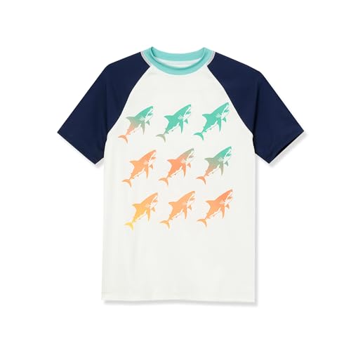 Lands' End Boys Husky Short Sleeve UPF 50 Sun Protection Rash Guard