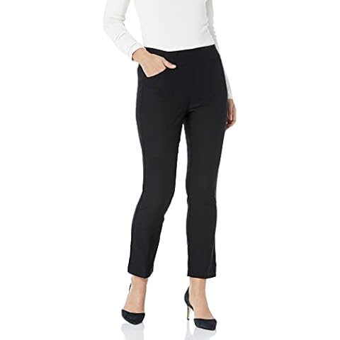 Tribal Women's Pull On Ankle Pants with Flatten It Tummy Control, Black, 8 Cover