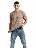 RONOMO Men's Round Neck Short Sleeved T-Shirt | Medium Elasticity | Soft and Breathable | Pre Shrunk Treatment| (SH Khaki 4XL) #4