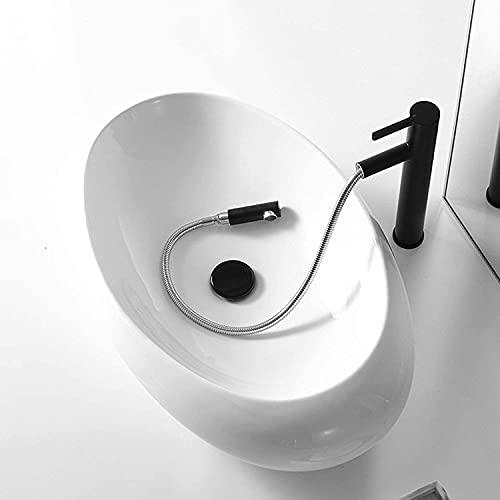 Vasque de salle de bain céramique ovale lavabo à poser 58cm