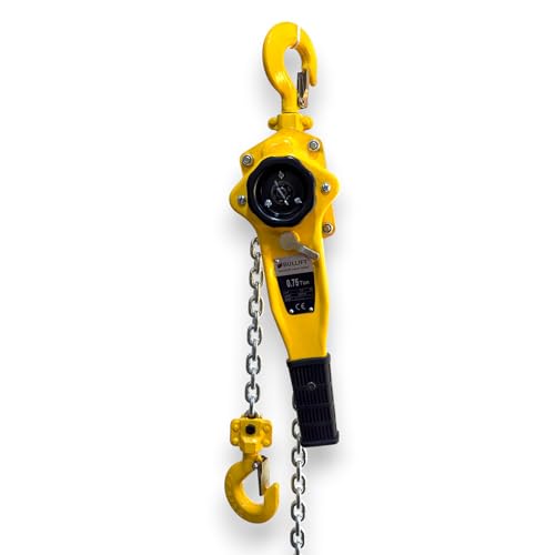 Image of BULLIFT Hand Lever Hoist 0.75 Ton - 1.5 Meter Lift | Heavy Duty Manual Lever Block with Alloy Steel Load Chain | Industrial Chain Puller for Lifting & Rigging