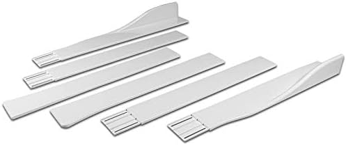Stay-Tuned, 10PCS ABS Front Bumper Lip Spoiler Body Kit + Universal 86" x 4" Side Skirts, Compatible with 2014-2021 BMW (F22/F23) 2-Series M-Sport M-Tech, Exterior Accessory (Painted White)