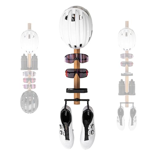 PARAX Gear-Rack Wand-Organizer Fahrradzubehör Holz Größe M 60 cm Set 2
