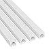 Price comparison product image D-Line 10x8mm Cable Trunking, Cable Cover, Paintable, Self-Adhesive Wire Cover, Hide Single Cables, Cable Management - 4x 10mm (W) x 8mm (H) x 1-meter Lengths (4-Meter) - White