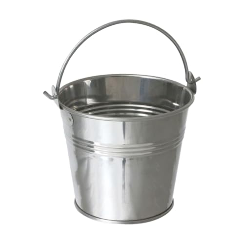 Seau pour frites en fer-blanc avec poignée élégante et robuste, lot de 12