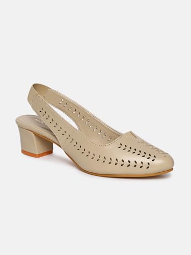 Image of Marc Loire Women Pointed Toe Block Heel Sandal for Office Wear
