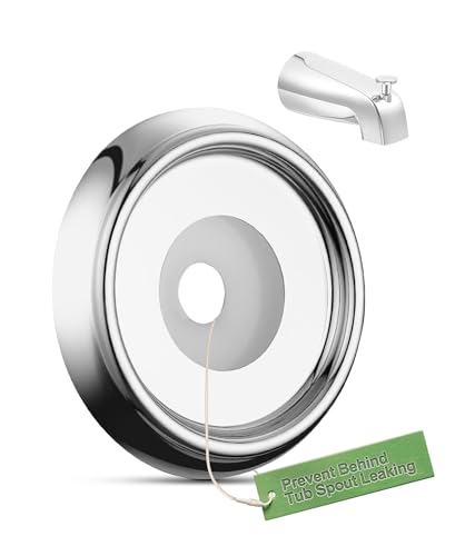 OrgCreator Anello di copertura del becco della vasca con copertura del foro posteriore della guarnizione adatta per tubo di rame da 1/2, tubo filettato, Prvent che perde da dietro il beccuccio della
