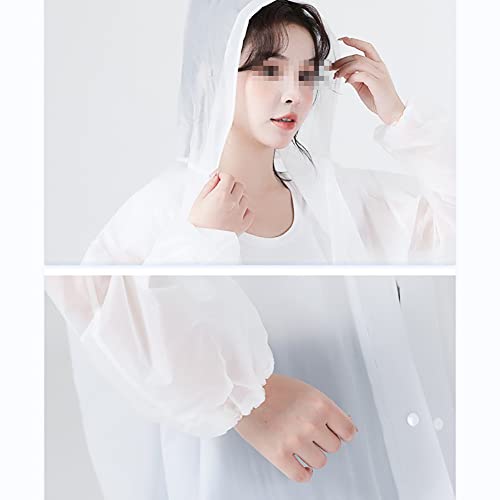 2 Pcs Unisex Rain Coats Adults Clear Rainwear Lightweight Rain Cape Emergency Rain Cover Rain Jacket with Hood3