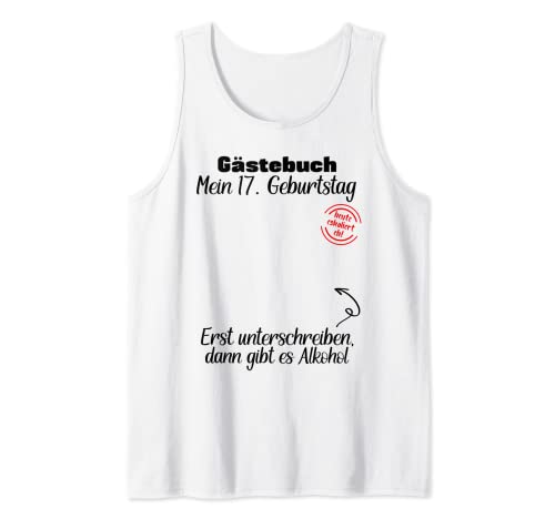 Libro de visitas para cumpleaños número 17 Camiseta sin Mangas